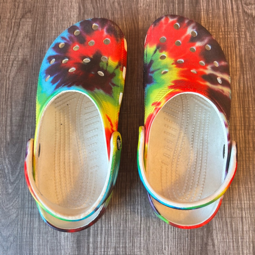 Tye-Dye Rainbow Crocs